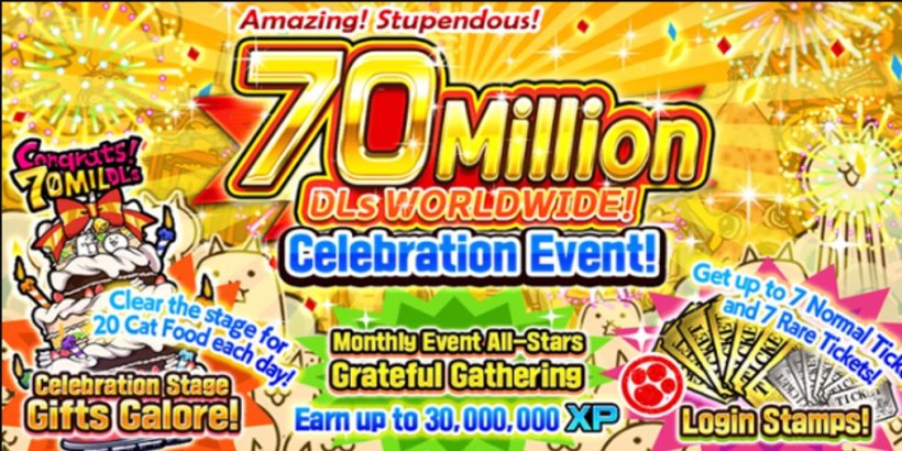The Battle Cats celebrates over 70 million downloads with an event that includes lots of free goodies