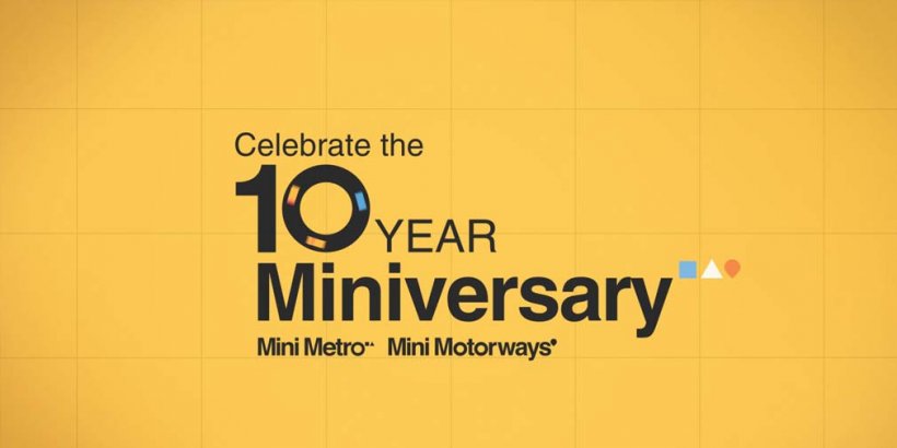 Mini Motorways and Mini Metro are getting new maps and more with the 10-year “Miniversary” update