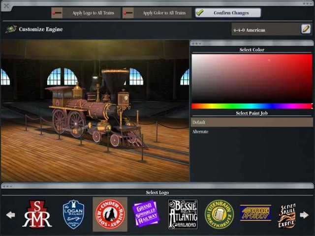 Train locomotive in Sid Meier's Railroads!